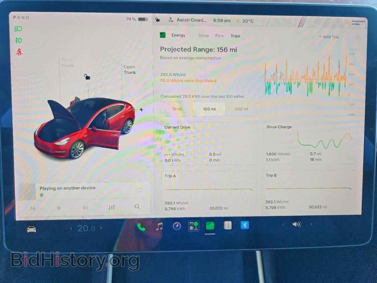 2018 TESLA MODEL 3 - VIN: 5YJ3E1EA6JF118210 - Photo 9