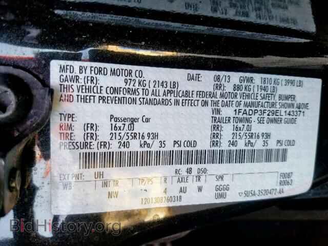 2014 FORD FOCUS SE - VIN: 1FADP3F29EL143371 - Фото 10