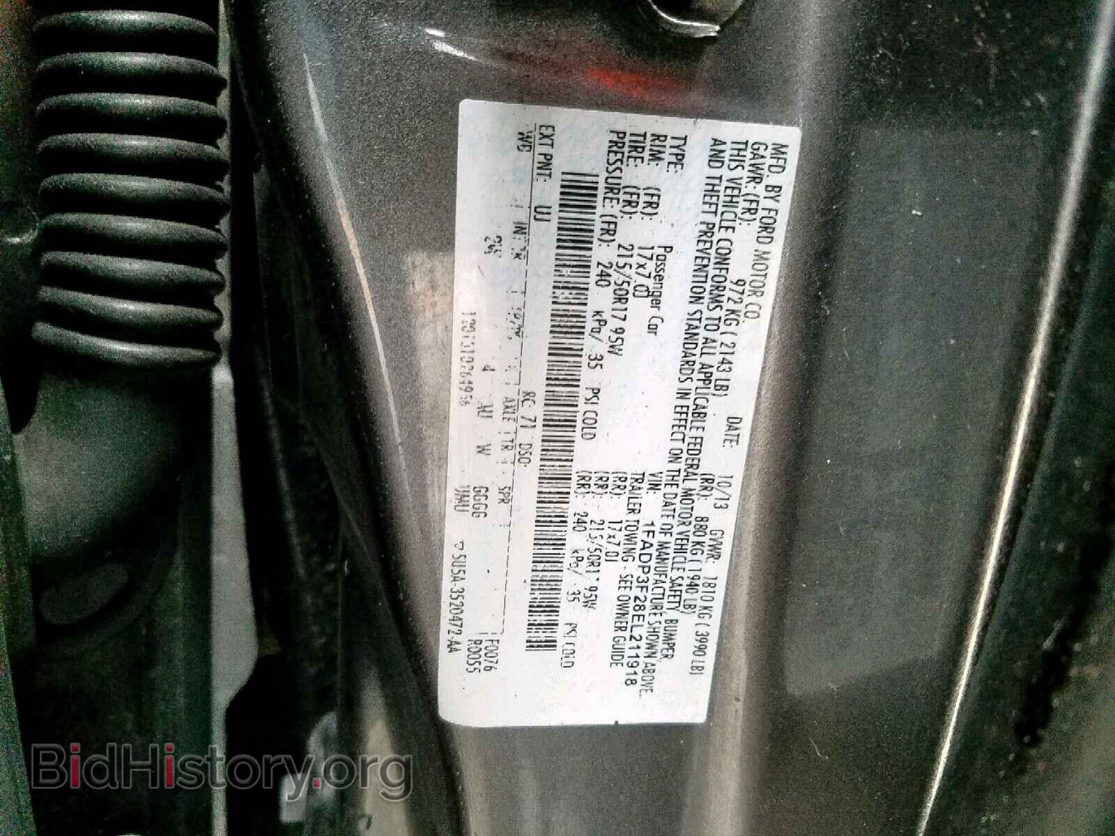 2014 FORD FOCUS SE - VIN: 1FADP3F28EL211918 - Фото 10