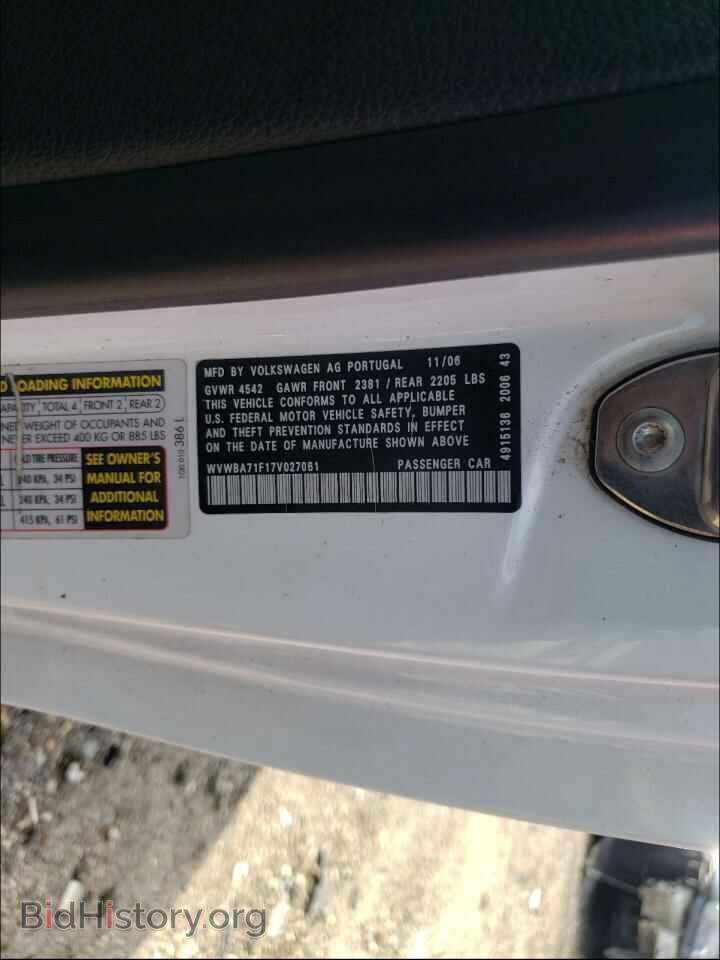 2007 VOLKSWAGEN EOS - VIN: WVWBA71F17V027061 - Фото 10