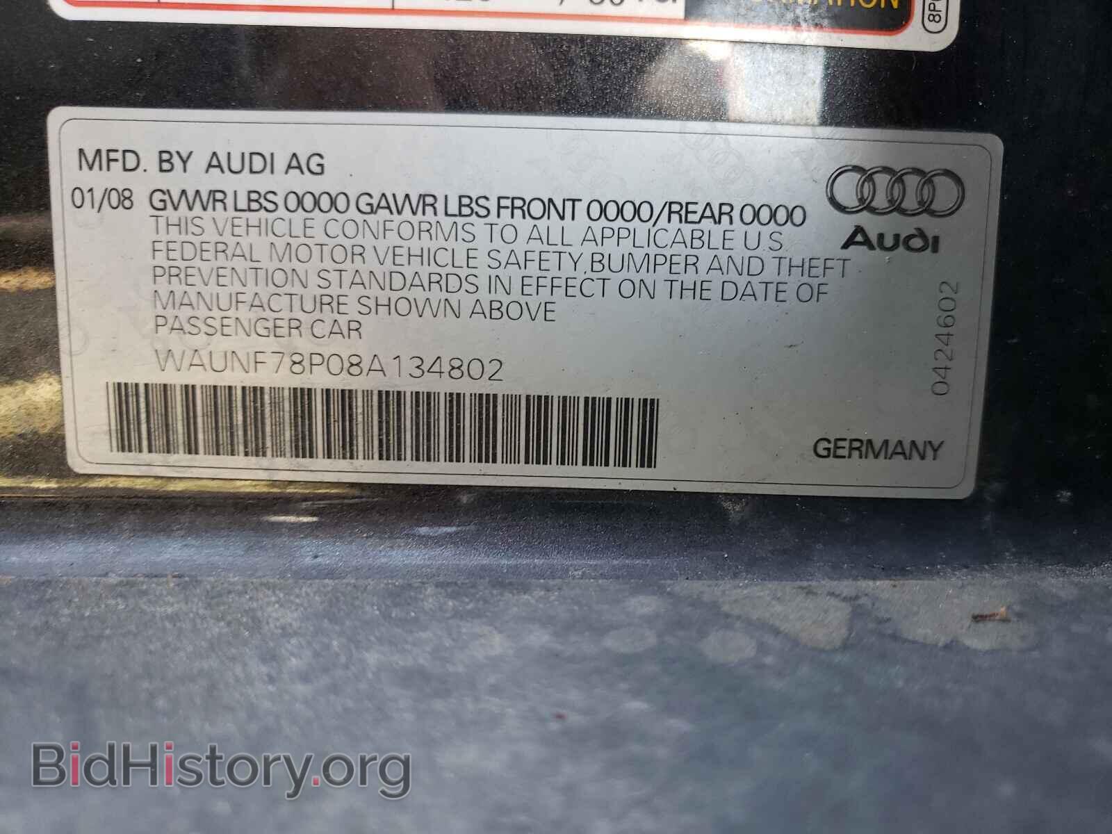 2008 AUDI A3 - VIN: WAUNF78P08A134802 - Фото 10