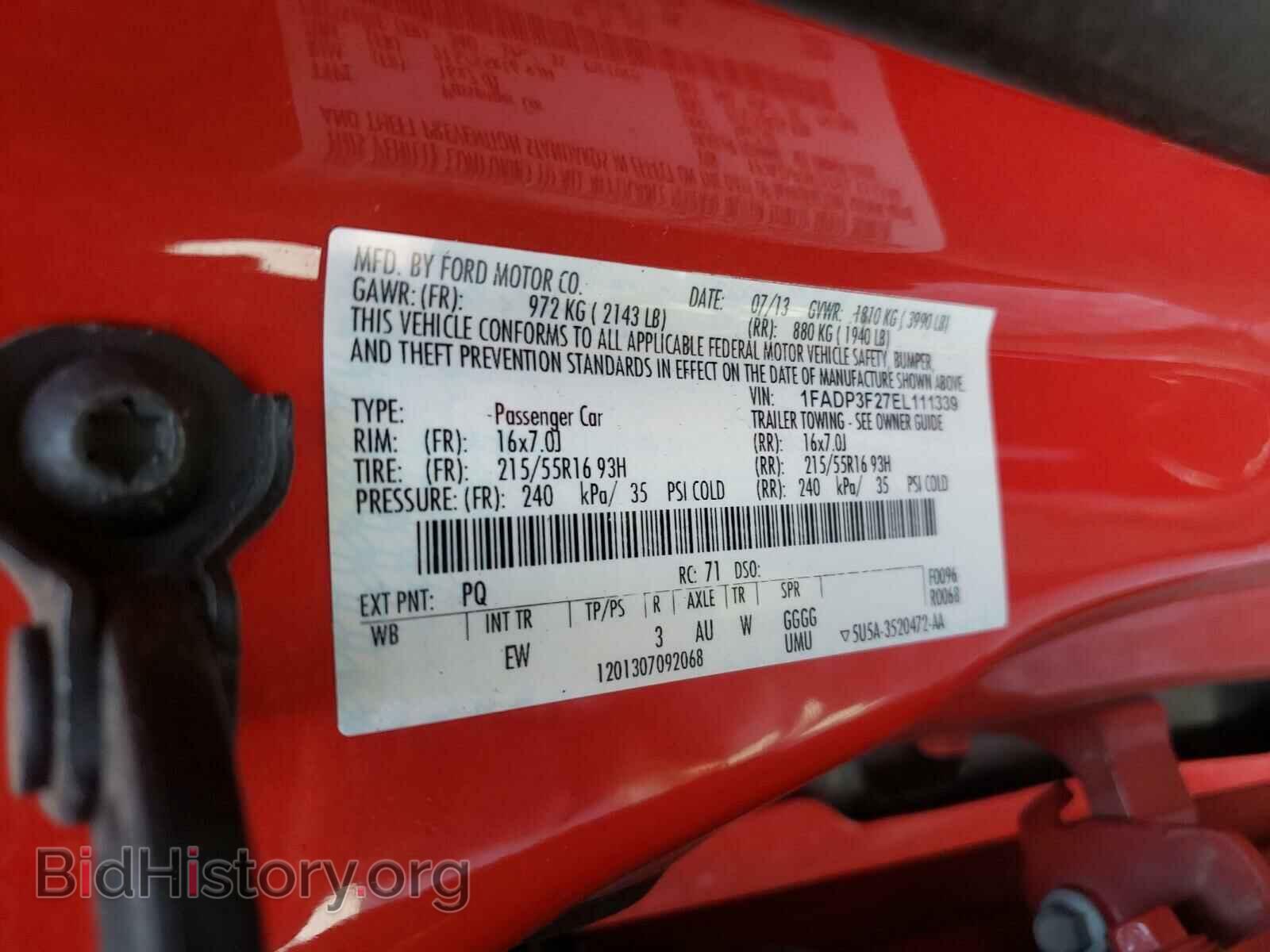 2014 FORD FOCUS - VIN: 1FADP3F27EL111339 - Photo 10