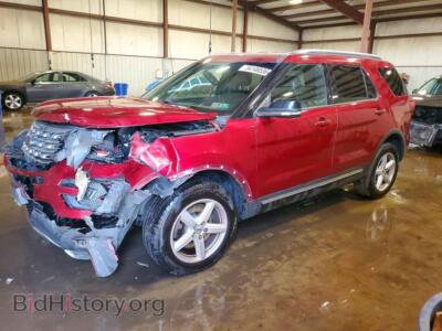 2016 Ford EXPLORER XLT, red — VIN 1FM5K8D83GGB35503, Copart