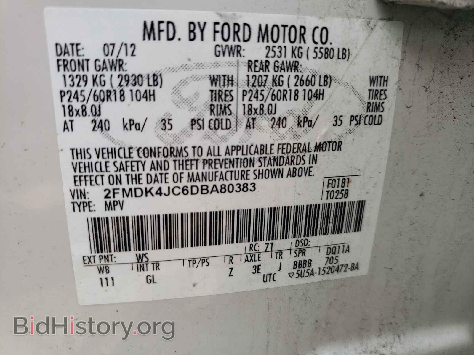 2013 FORD EDGE - VIN: 2FMDK4JC6DBA80383 - Photo 10