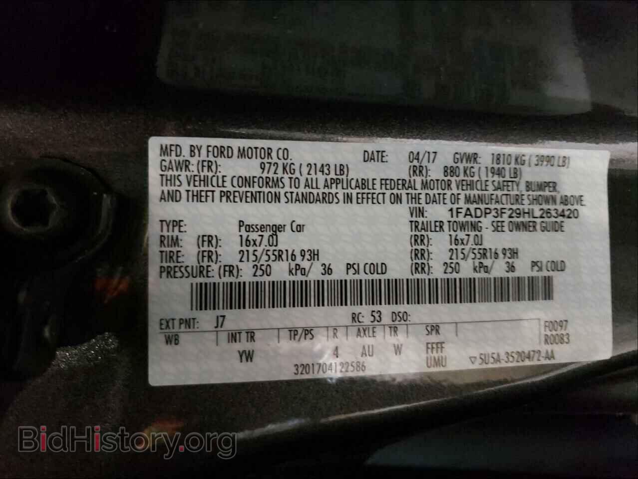 2017 FORD FOCUS - VIN: 1FADP3F29HL263420 - Photo 10