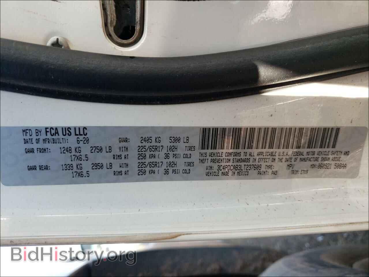 2020 DODGE JOURNEY - VIN: 3C4PDCAB3LT237609 - Фото 10