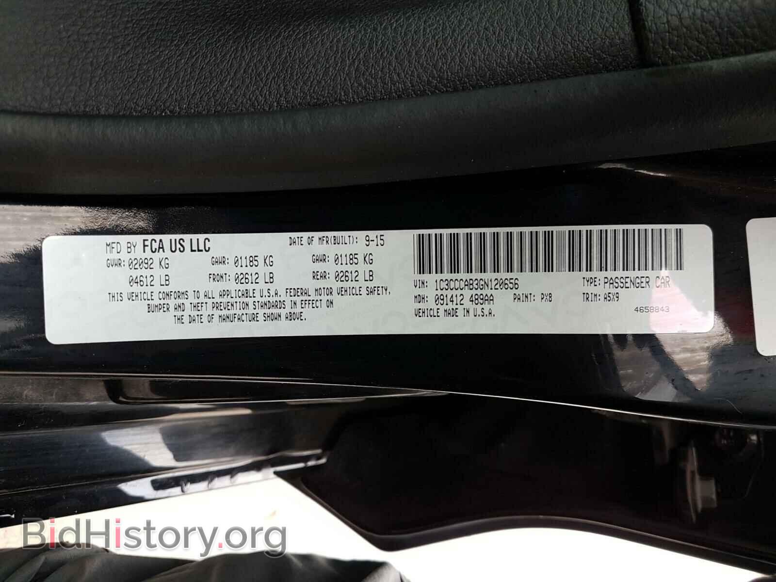 2016 CHRYSLER 200 - VIN: 1C3CCCAB3GN120656 - Фото 10