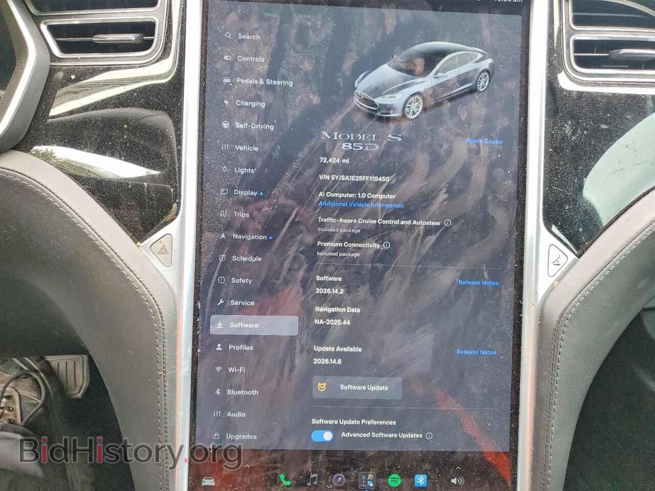 2015 TESLA MODEL S - VIN: 5YJSA1E25FF118450 - Photo 9