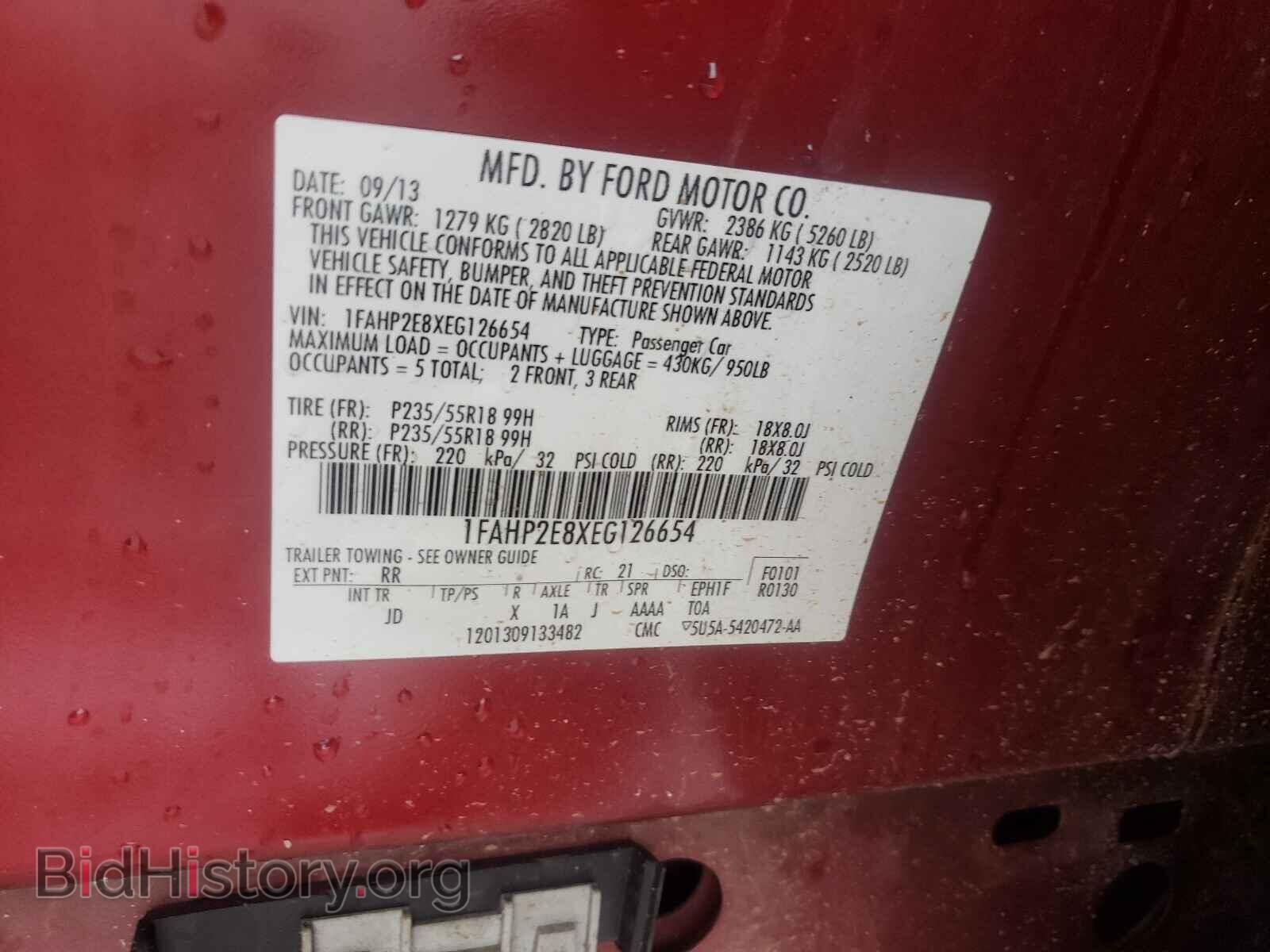 2014 FORD TAURUS - VIN: 1FAHP2E8XEG126654 - Фото 10