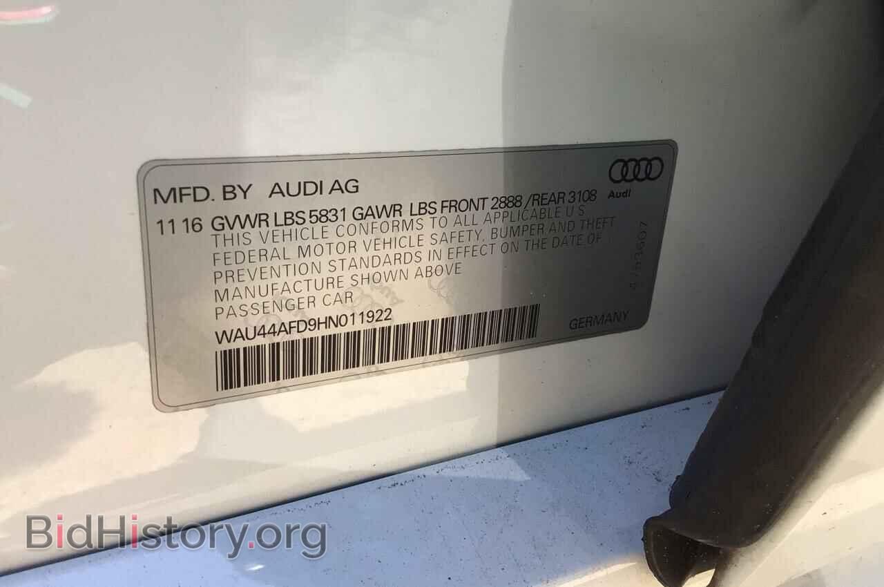 2017 AUDI A8 - VIN: WAU44AFD9HN011922 - Фото 10
