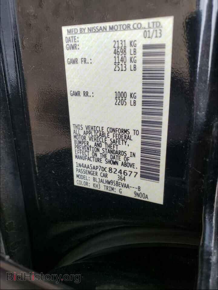 2013 NISSAN MAXIMA - VIN: 1N4AA5AP7DC824677 - Фото 10
