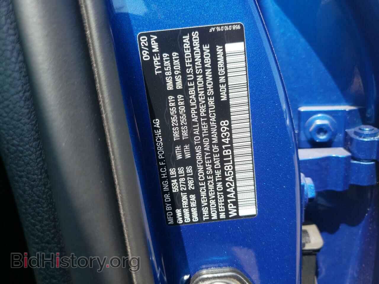 2020 PORSCHE MACAN - VIN: WP1AA2A58LLB14398 - Фото 13