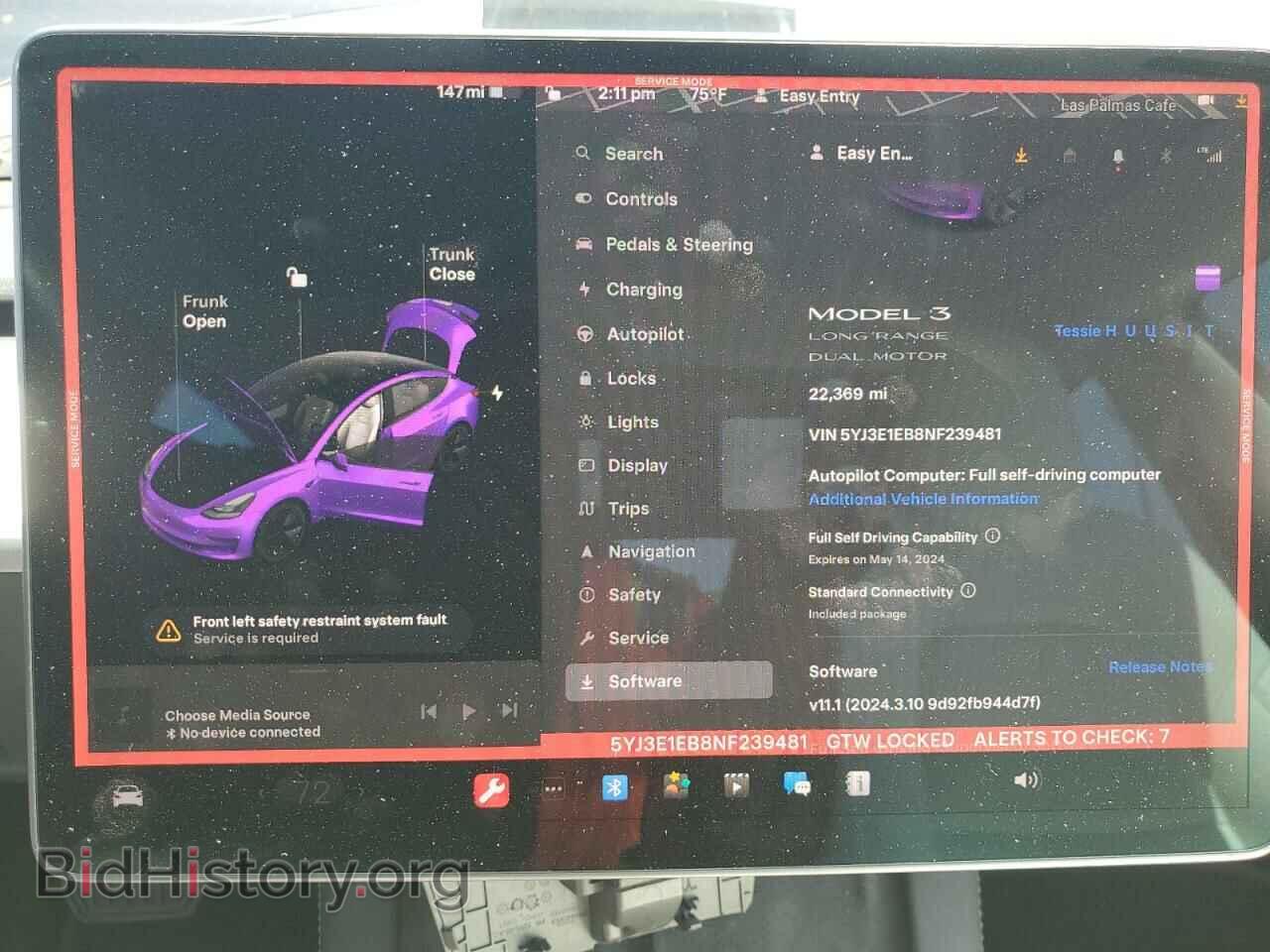 2022 TESLA MODEL 3 - VIN: 5YJ3E1EB8NF239481 - Photo 9