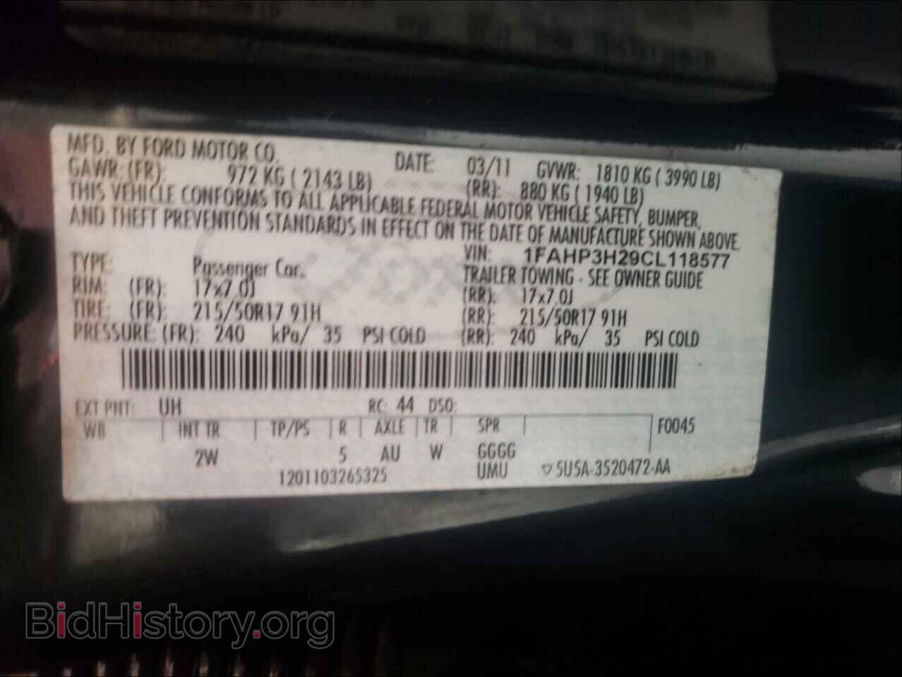 2012 FORD FOCUS - VIN: 1FAHP3H29CL118577 - Photo 10