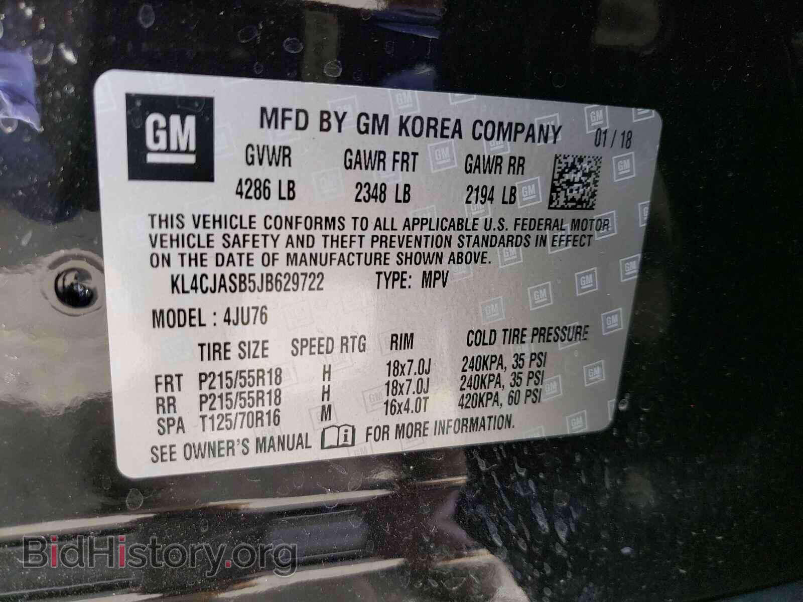 2018 BUICK ENCORE - VIN: KL4CJASB5JB629722 - Photo 10