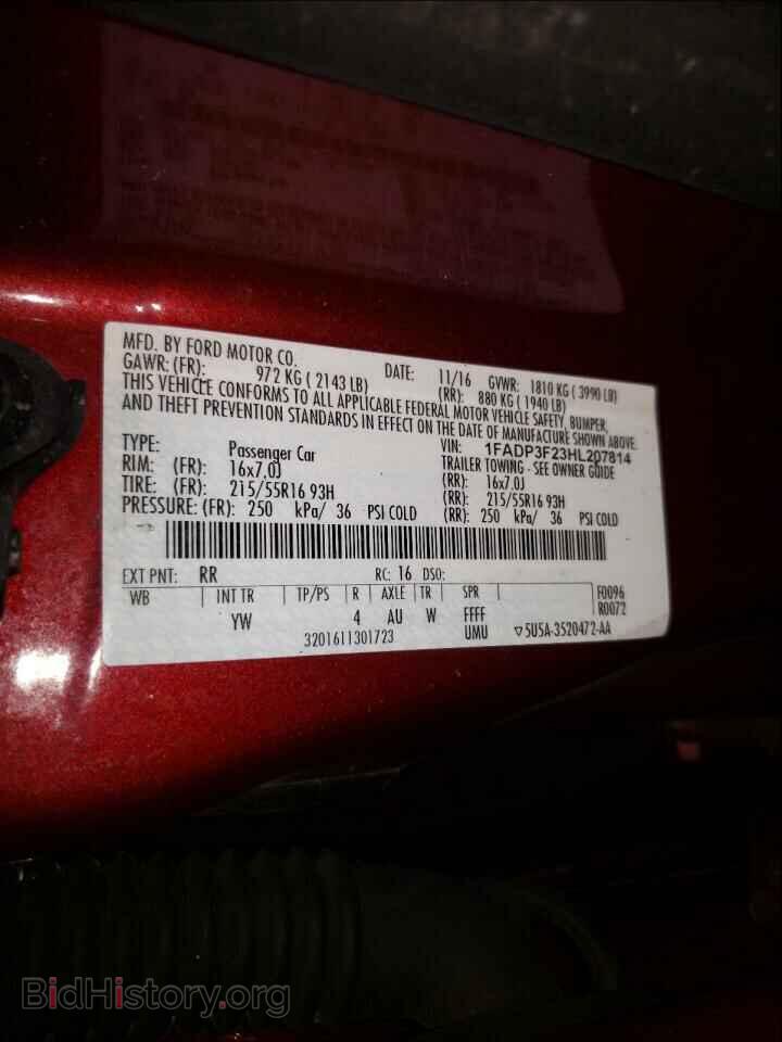 2017 FORD FOCUS - VIN: 1FADP3F23HL207814 - Фото 10