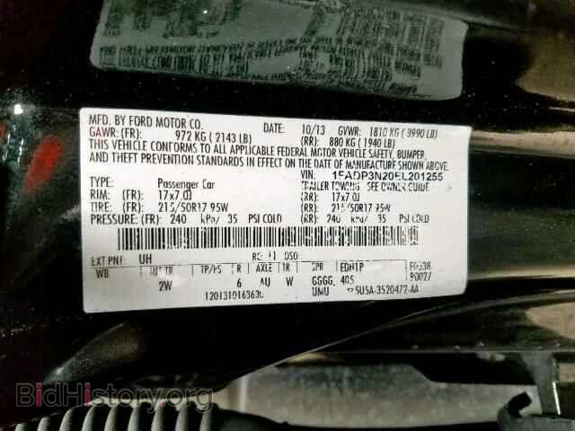 2014 FORD FOCUS - VIN: 1FADP3N20EL201255 - Фото 10