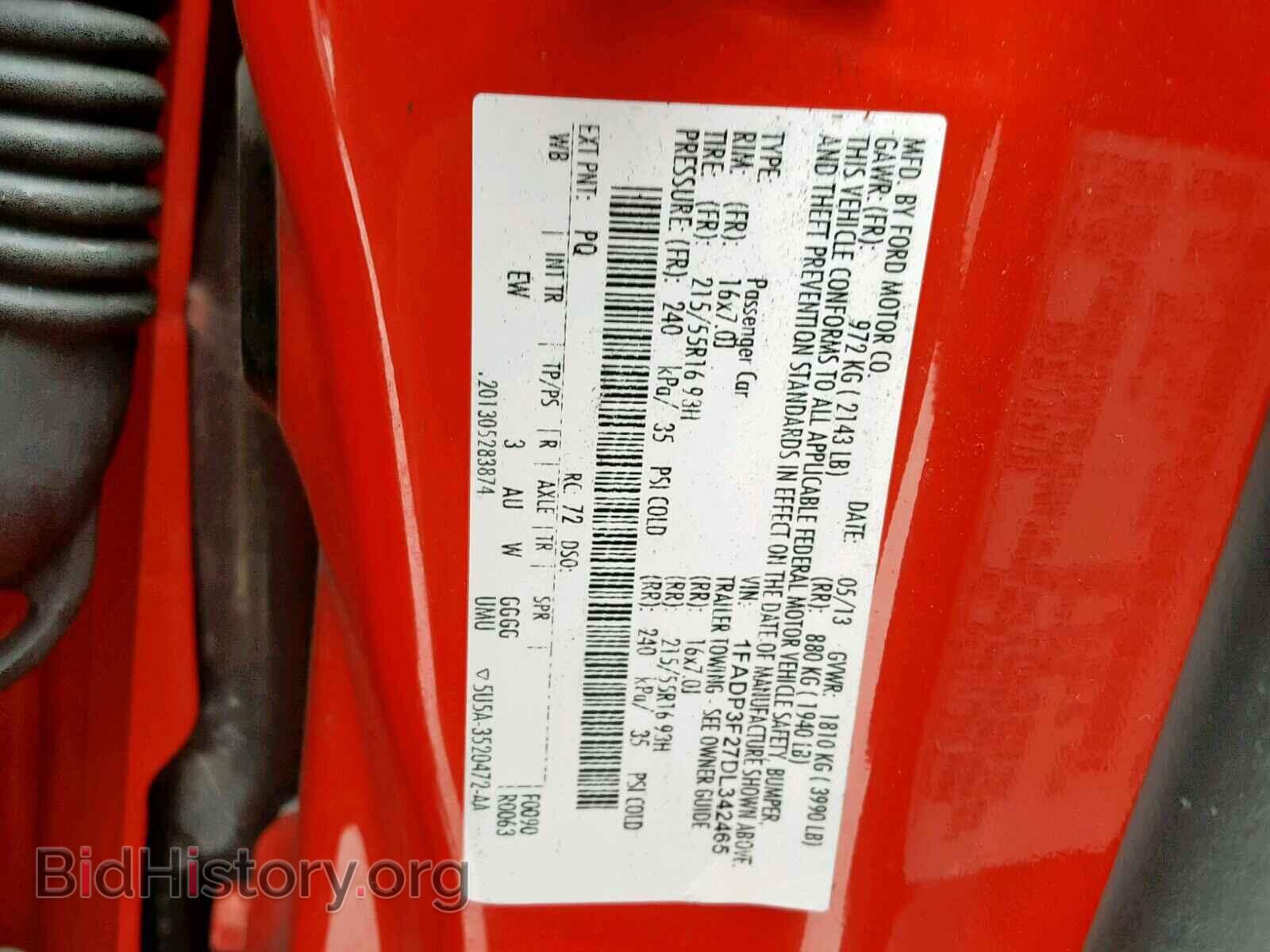 2013 FORD FOCUS - VIN: 1FADP3F27DL342465 - Фото 10
