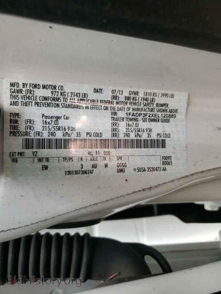2014 FORD FOCUS - VIN: 1FADP3F2XEL120889 - Фото 10