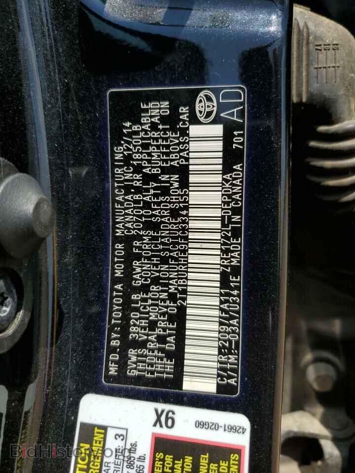 2015 TOYOTA COROLLA - VIN: 2T1BURHE9FC334155 - Фото 12