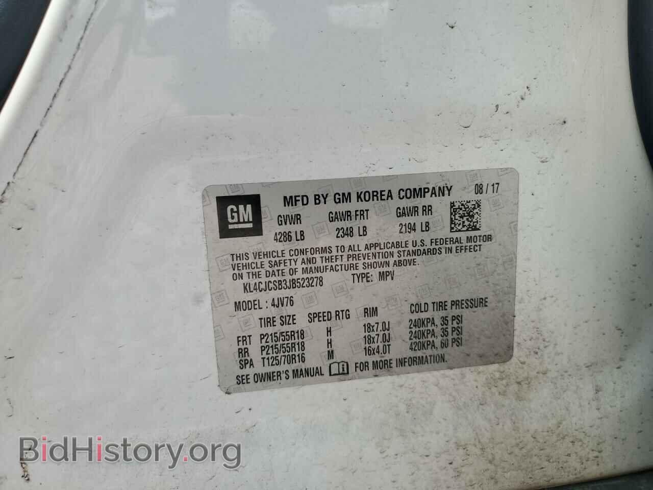 2018 BUICK ENCORE - VIN: KL4CJCSB3JB523278 - Photo 12