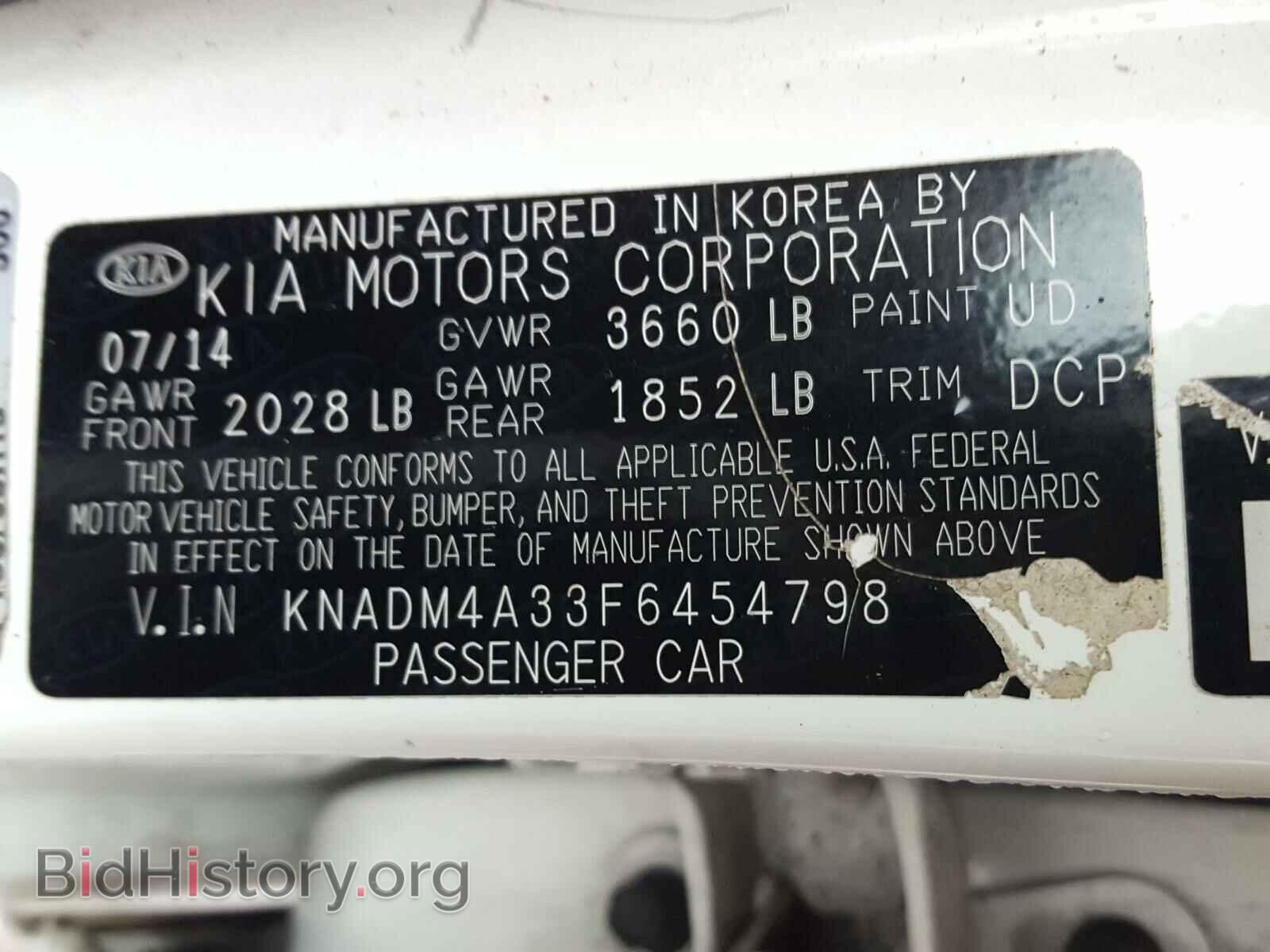 2015 KIA RIO - VIN: KNADM4A33F6454798 - Фото 10