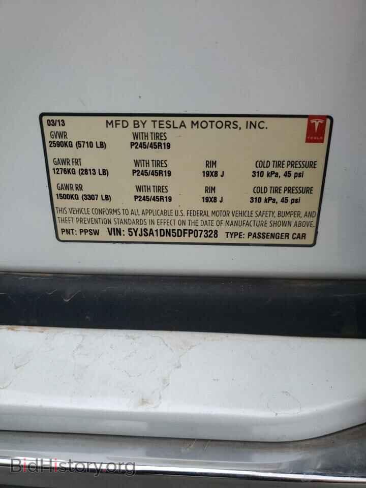 2013 TESLA MODEL S - VIN: 5YJSA1DN5DFP07328 - Фото 12