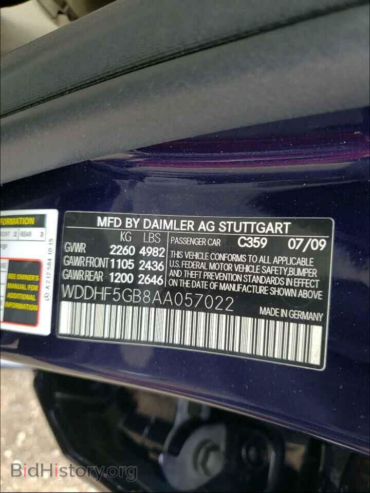 2010 MERCEDES-BENZ E-CLASS - VIN: WDDHF5GB8AA057022 - Фото 10