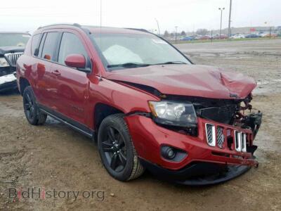 2014 Jeep COMPASS LA, темно-бордовый — VIN 1C4NJDEB2ED532810, Copart