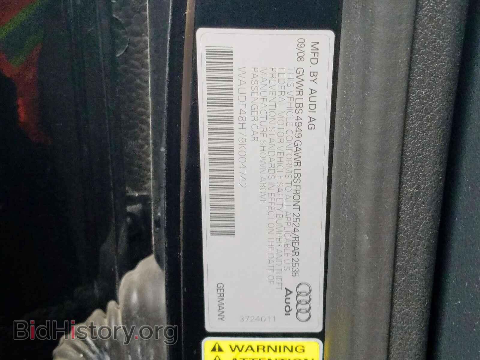 2009 AUDI A4 - VIN: WAUDF48H79K004742 - Photo 10