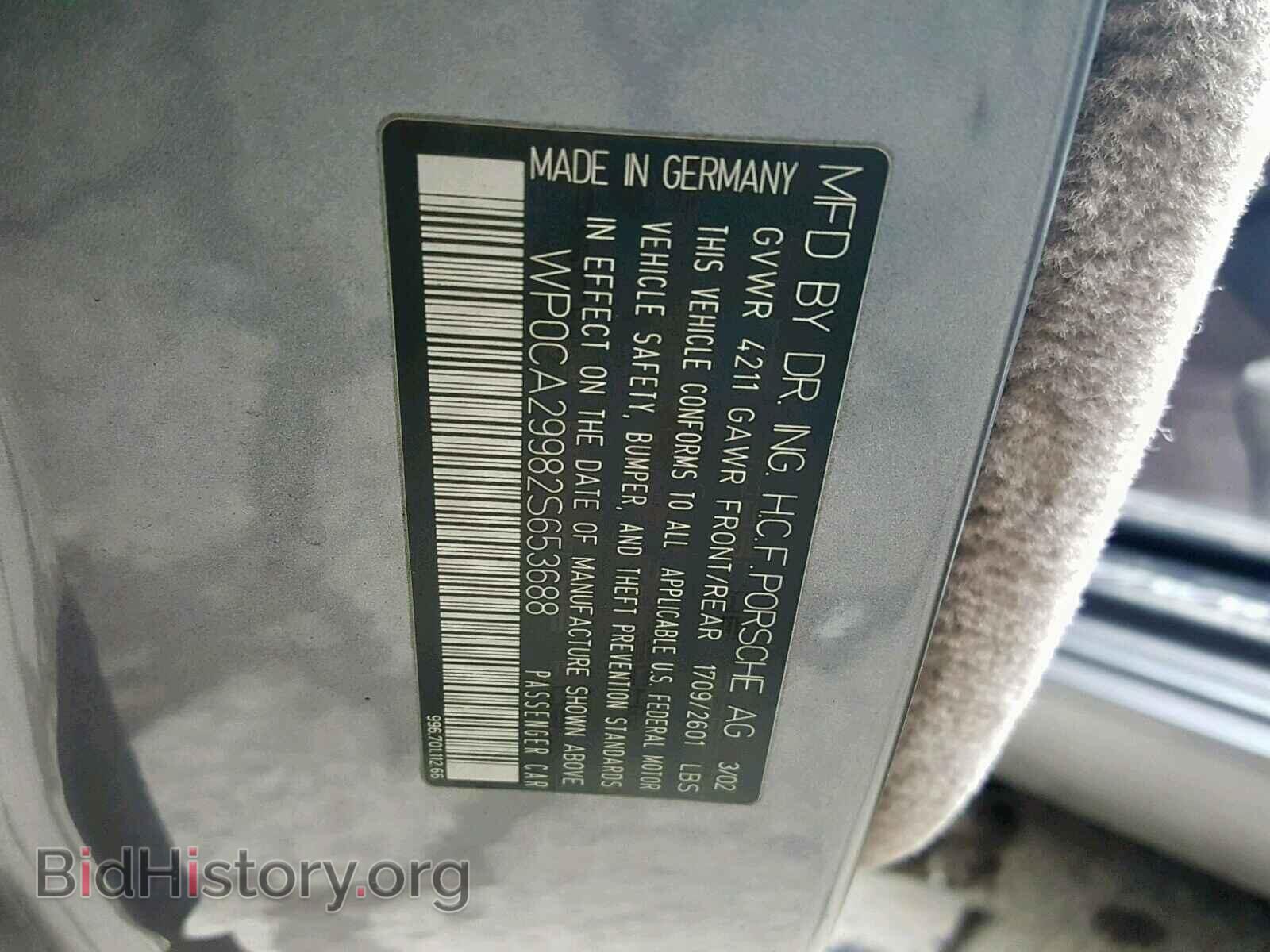 2002 PORSCHE 911 - VIN: WP0CA29982S653688 - Фото 10