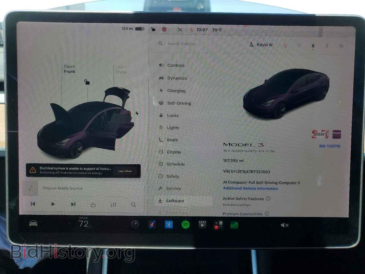2019 TESLA MODEL 3 - VIN: 5YJ3E1EA7KF337503 - Photo 9
