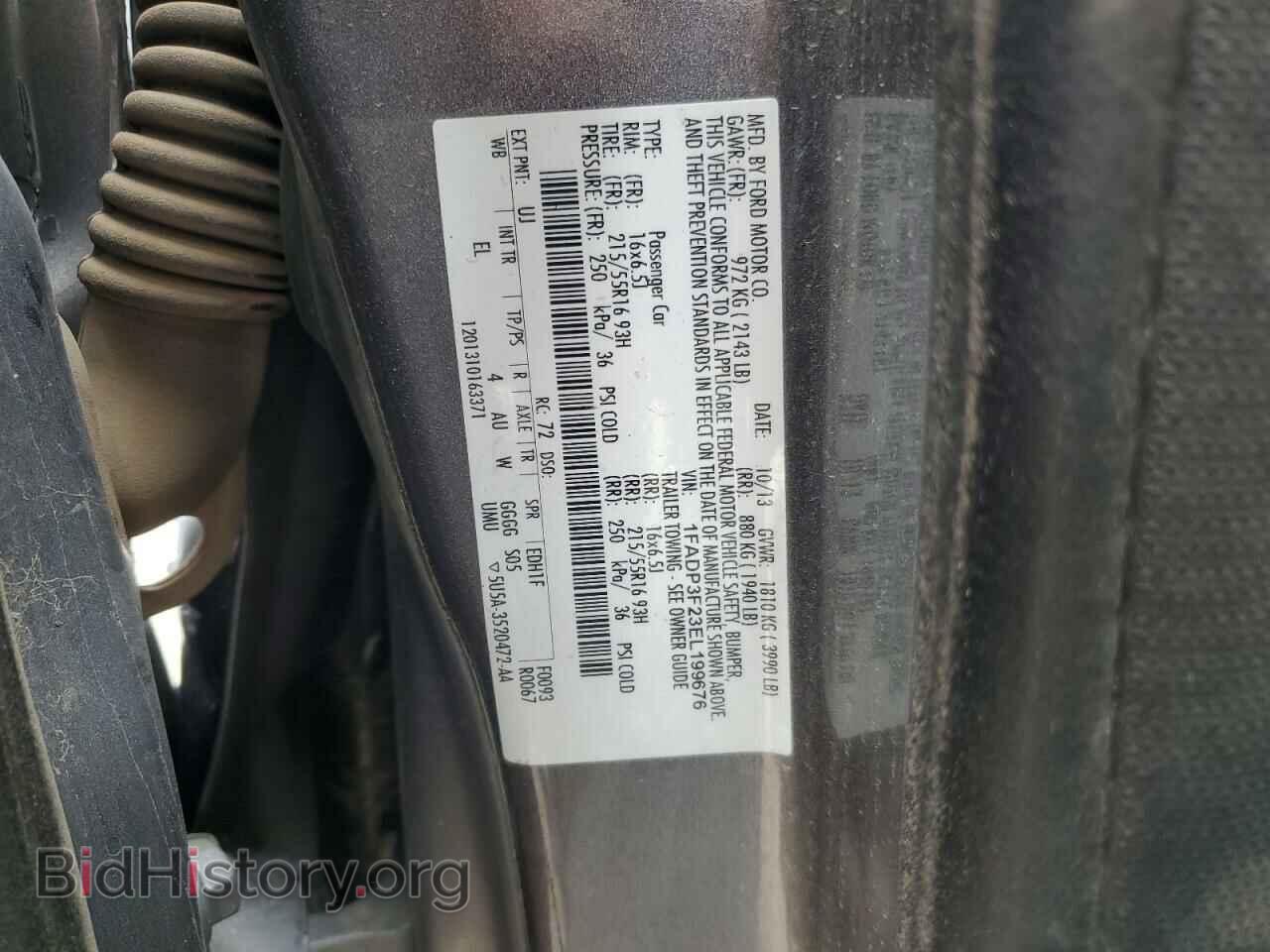 2014 FORD FOCUS - VIN: 1FADP3F23EL199676 - Фото 12