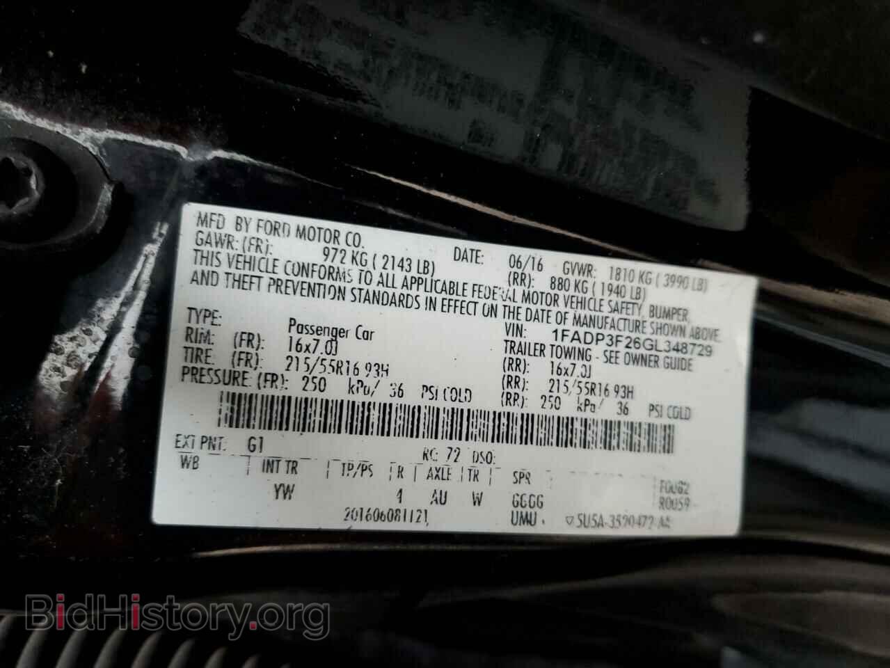 2016 FORD FOCUS - VIN: 1FADP3F26GL348729 - Фото 12