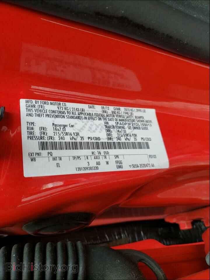2013 FORD FOCUS - VIN: 1FADP3F21DL155013 - Фото 10