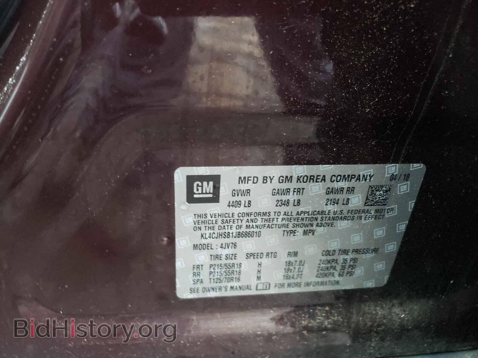 2018 BUICK ENCORE - VIN: KL4CJHSB1JB686010 - Photo 10