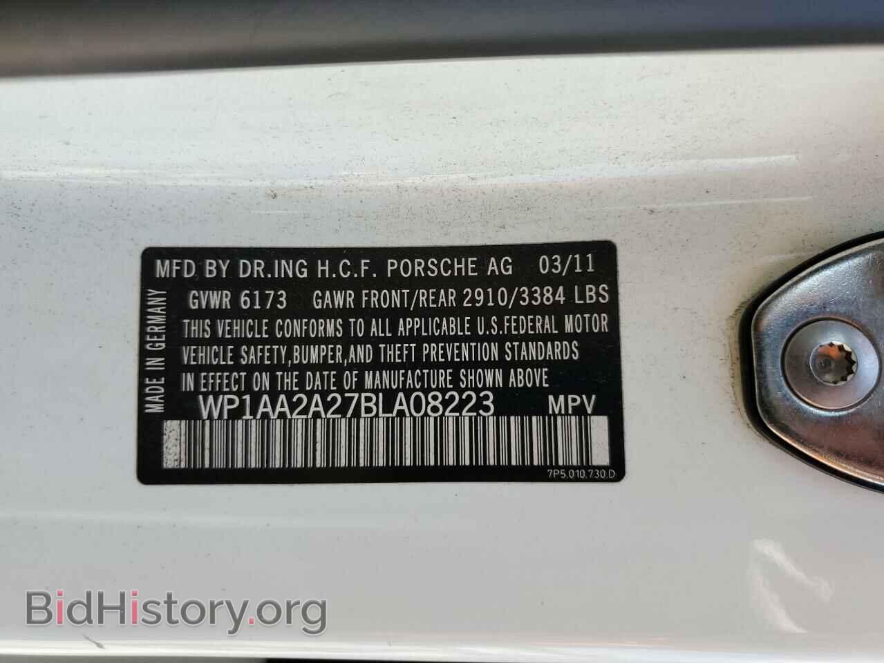2011 PORSCHE CAYENNE - VIN: WP1AA2A27BLA08223 - Фото 13