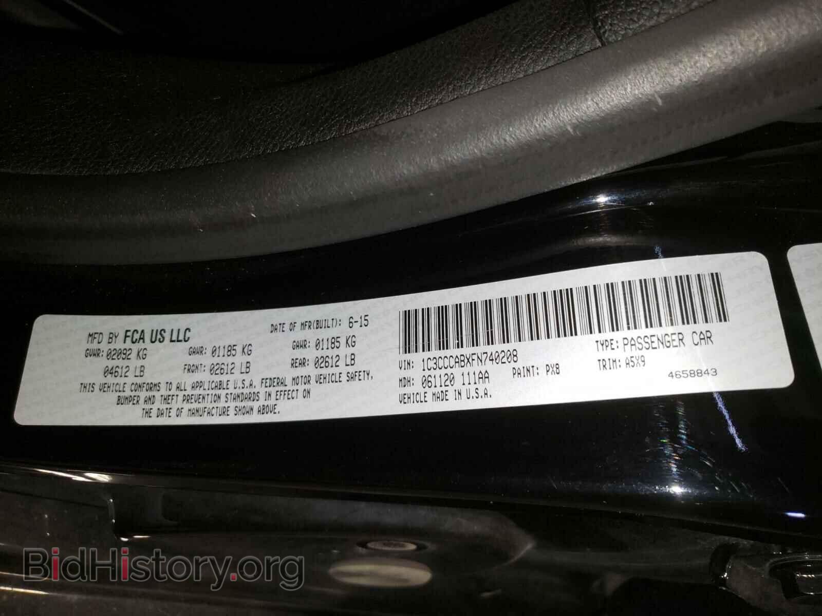 2015 CHRYSLER 200 - VIN: 1C3CCCABXFN740208 - Фото 10