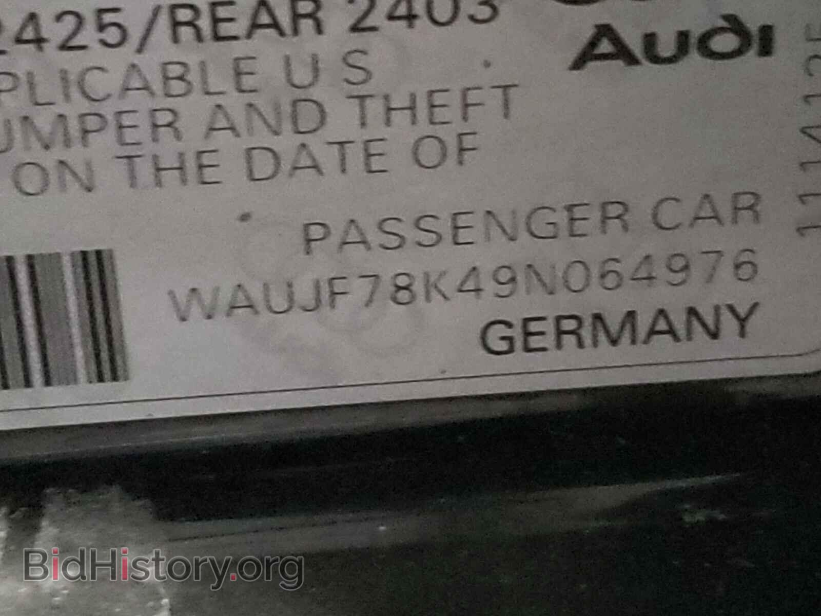 2009 AUDI A4 - VIN: WAUJF78K49N064976 - Фото 10