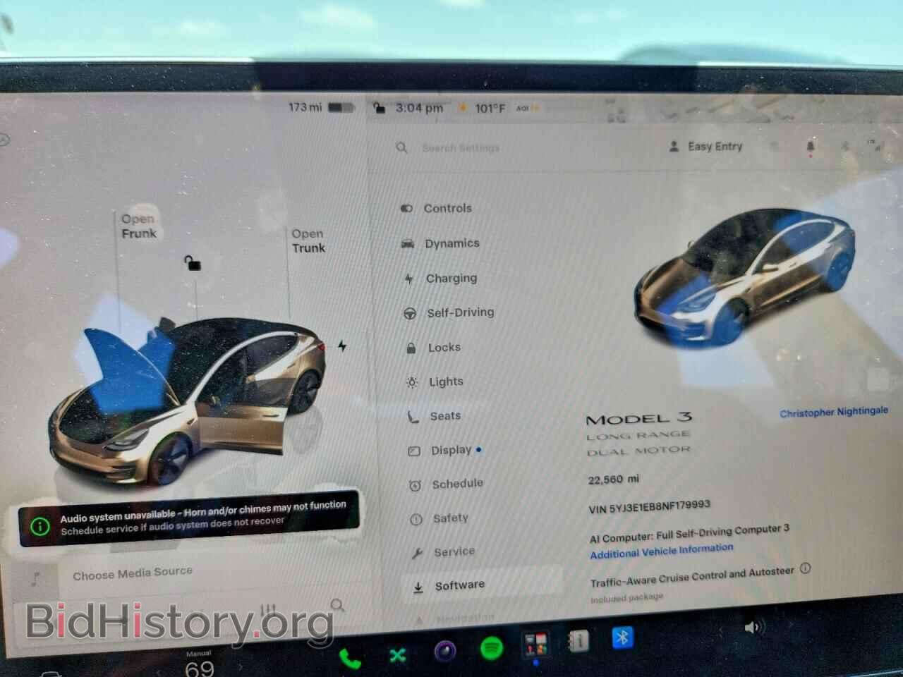 2022 TESLA MODEL 3 - VIN: 5YJ3E1EB8NF179993 - Photo 9