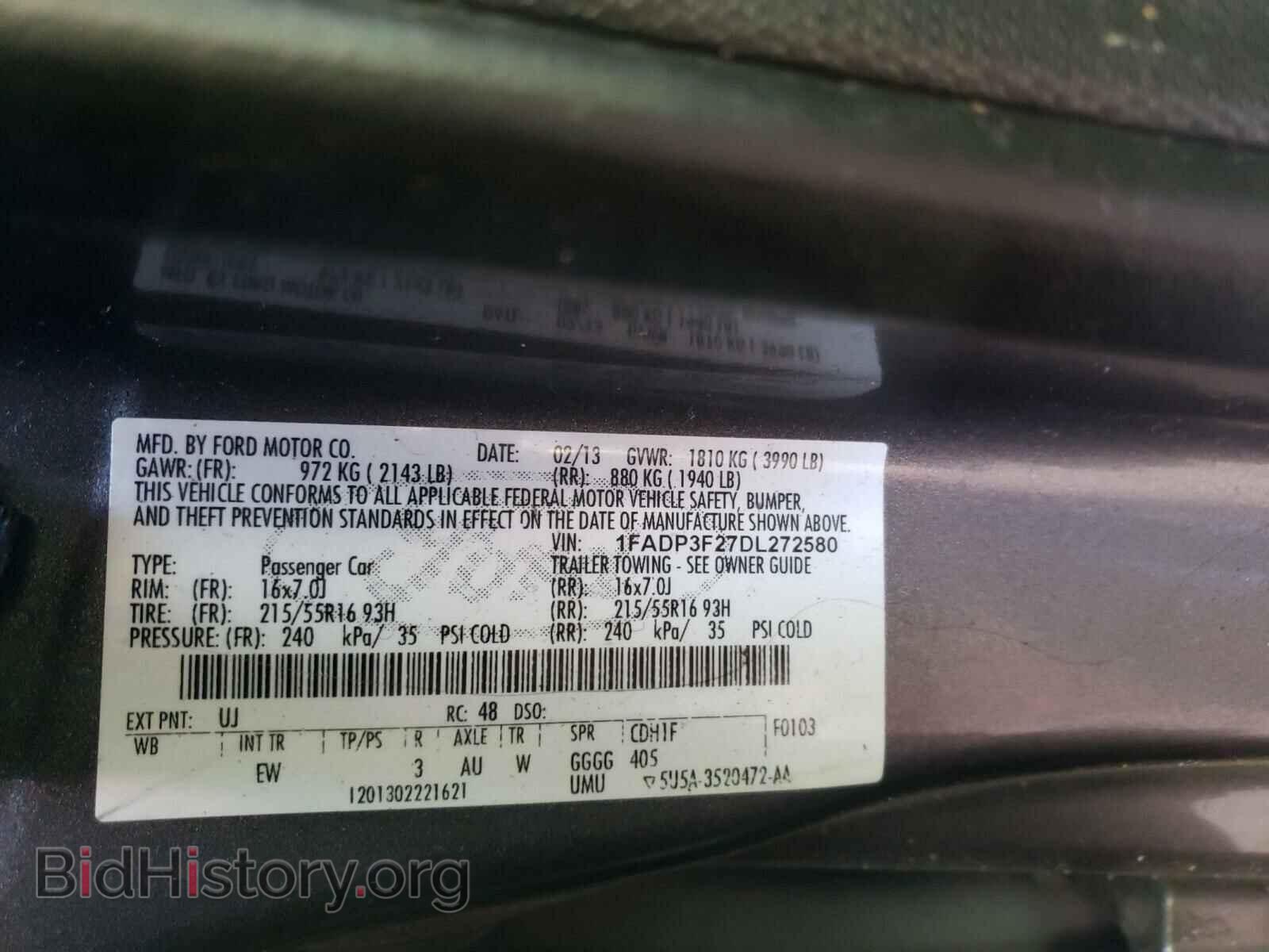 2013 FORD FOCUS - VIN: 1FADP3F27DL272580 - Photo 10