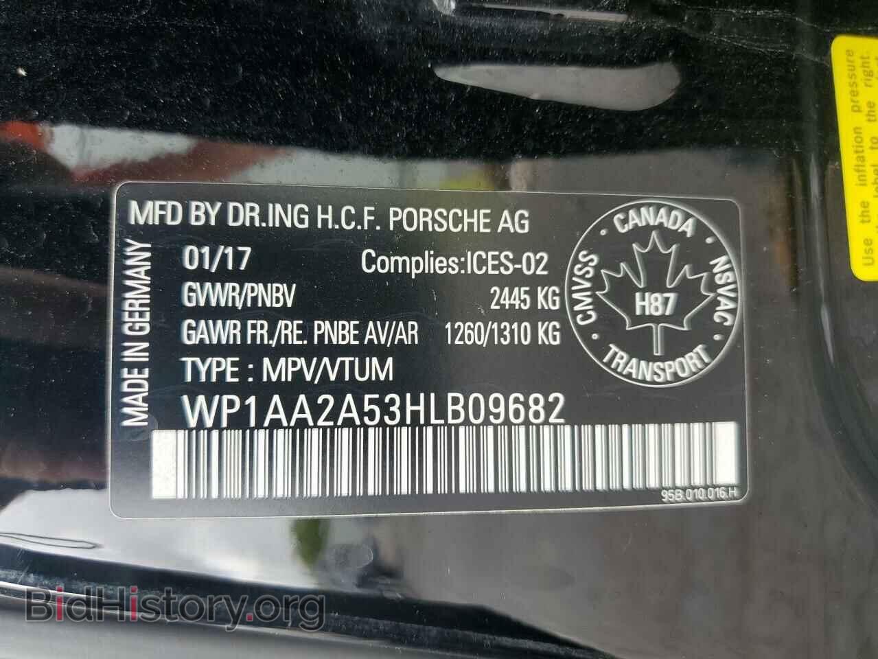 2017 PORSCHE MACAN - VIN: WP1AA2A53HLB09682 - Photo 13