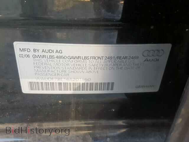 2006 AUDI A4 - VIN: WAUDF78E16A201950 - Фото 10