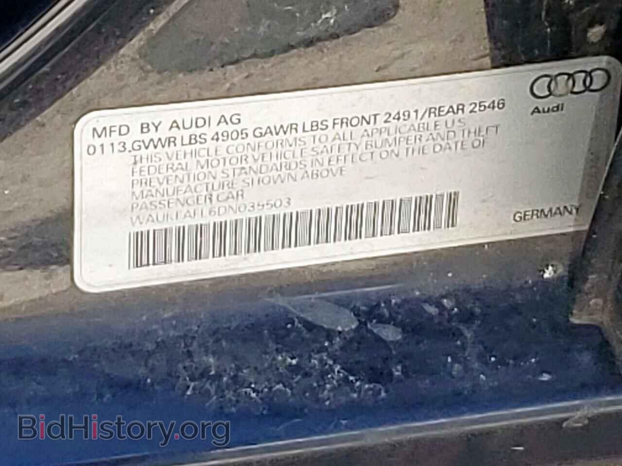 2013 AUDI A4 - VIN: WAUKFAFL6DN035503 - Фото 13