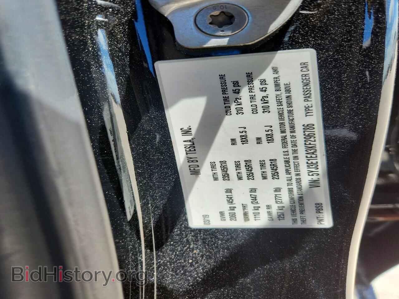 2019 TESLA MODEL 3 - VIN: 5YJ3E1EA3KF296786 - Photo 12