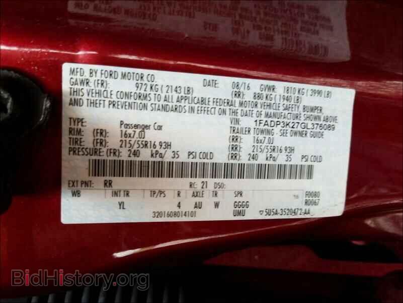 2016 FORD FOCUS - VIN: 1FADP3K27GL376089 - Photo 10