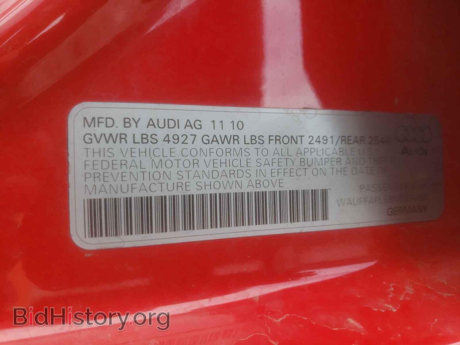 2011 AUDI A4 - VIN: WAUFFAFL6BN035080 - Фото 10