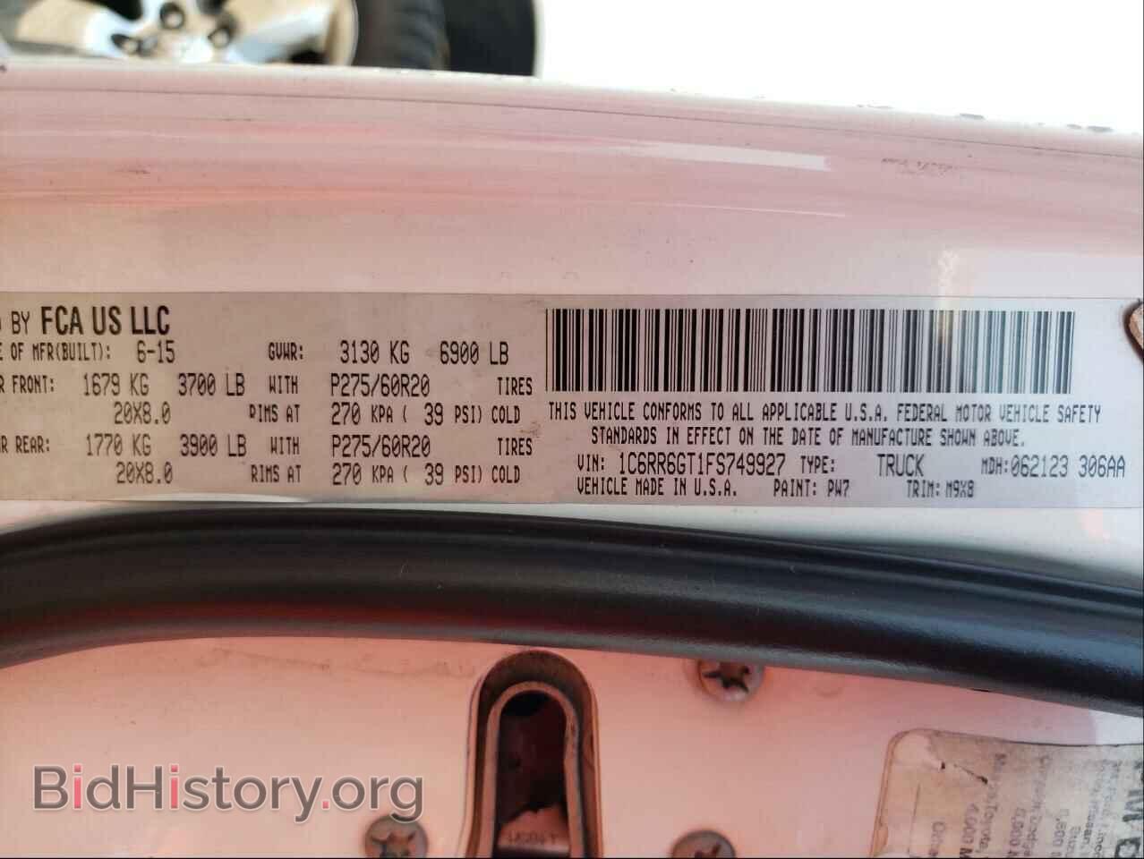 2015 RAM 1500 - VIN: 1C6RR6GT1FS749927 - Photo 10