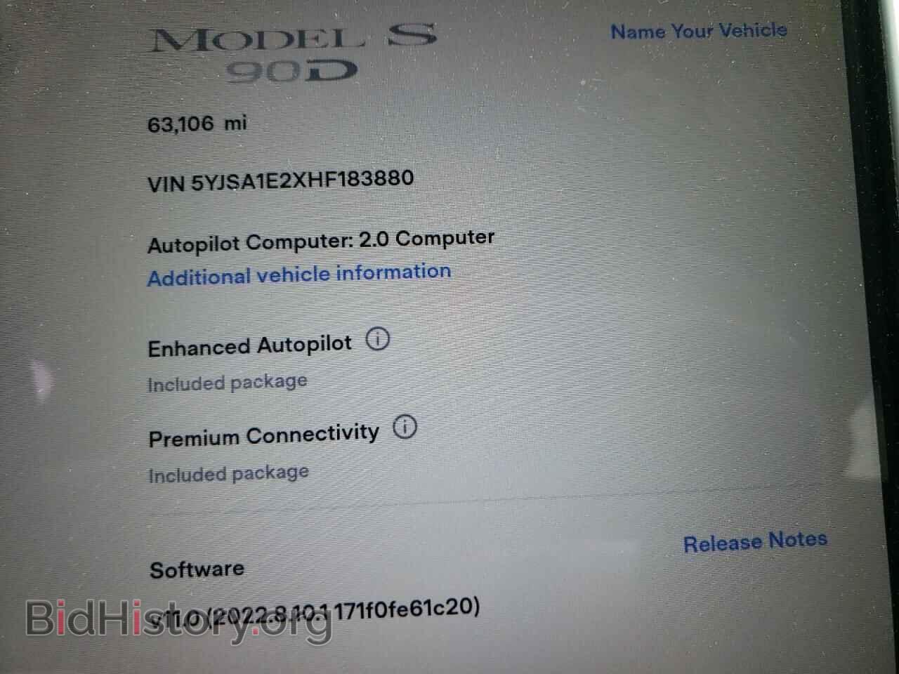 2017 TESLA MODEL S - VIN: 5YJSA1E2XHF183880 - Photo 8