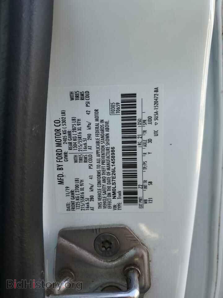 2020 FORD TRANSIT - VIN: NM0LS7E26L1458986 - Фото 13